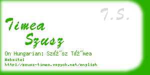 timea szusz business card